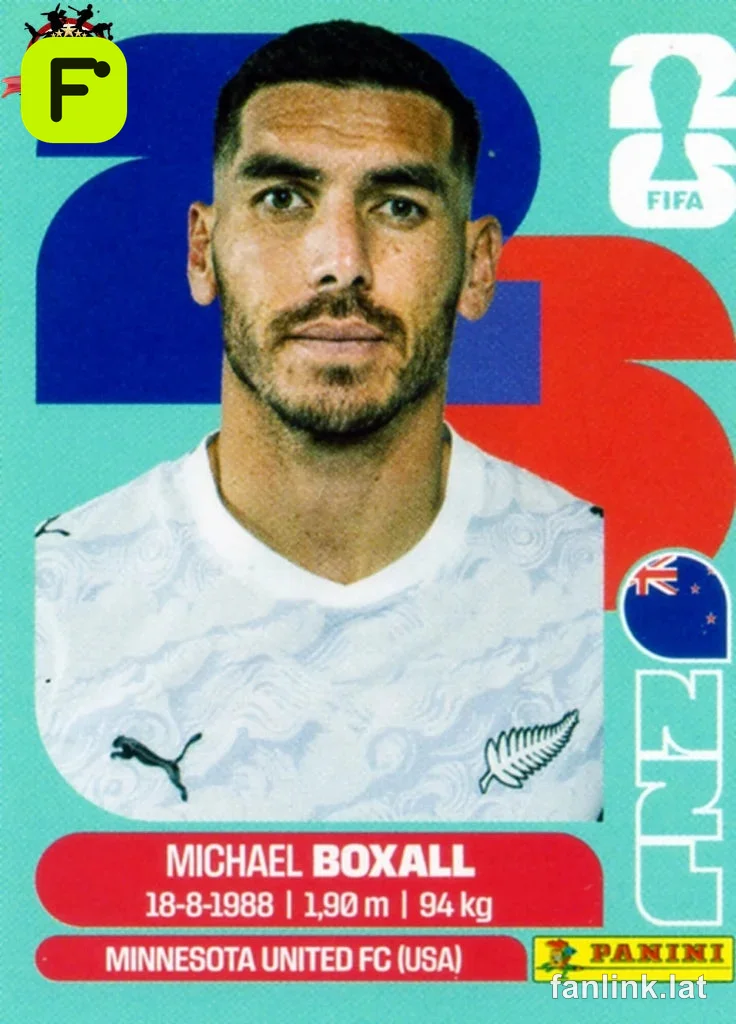 Michael Boxall #NZL4 — Lámina Panini FIFA World Cup 2026